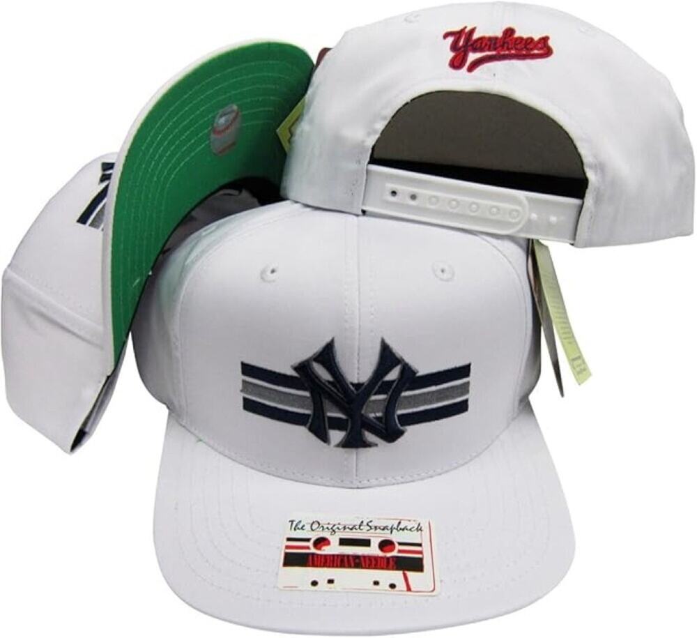 Vintage New York Yankees American Needle White Stripe Adjustable Snapback Hat